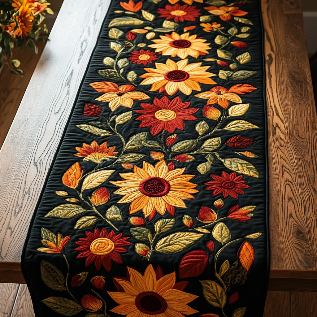 Camino de Mesa Acolchado - Girasol de Otoño