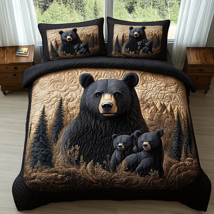 Juego de Ropa de Cama Acolchado de 3 Piezas - Animales del Bosque