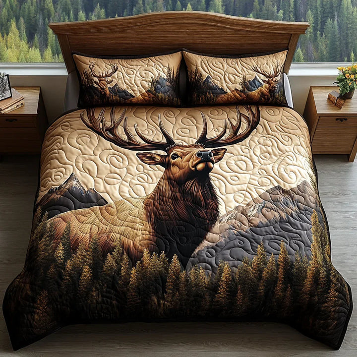 Juego de Ropa de Cama Acolchado de 3 Piezas - Animales del Bosque