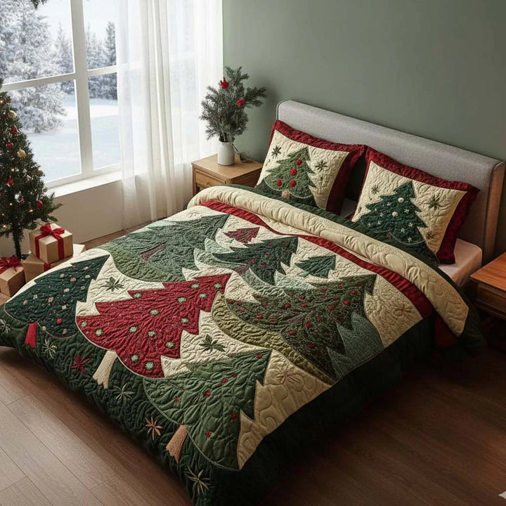Juego de Ropa de Cama Acolchado de 3 Piezas - Bosque Alegre