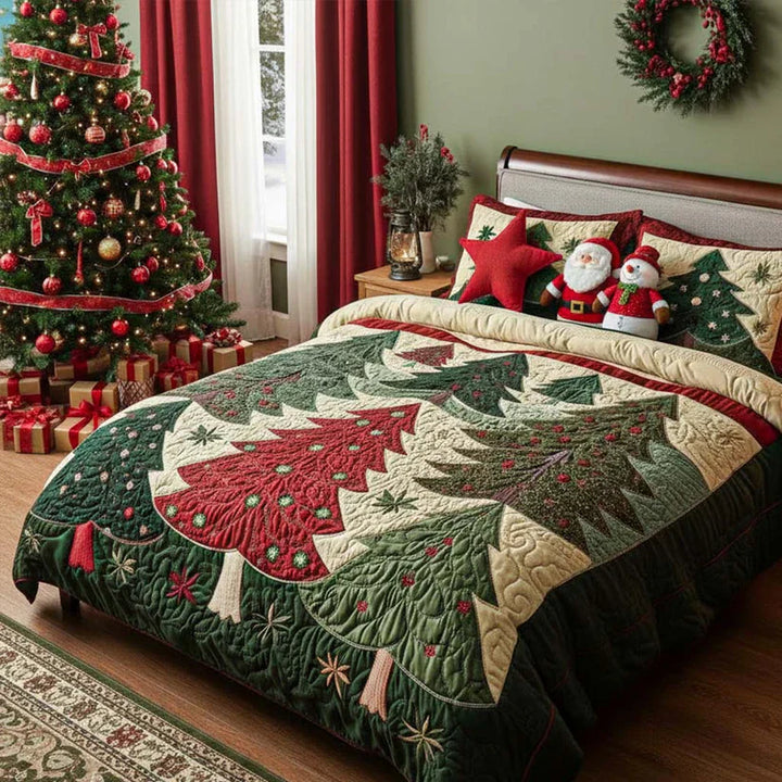 Juego de Ropa de Cama Acolchado de 3 Piezas - Bosque Alegre