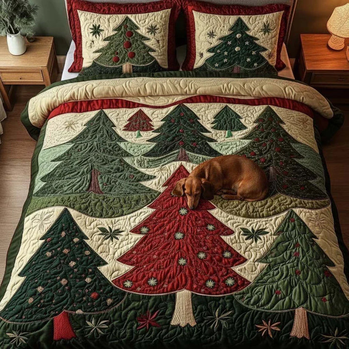 Juego de Ropa de Cama Acolchado de 3 Piezas - Bosque Alegre