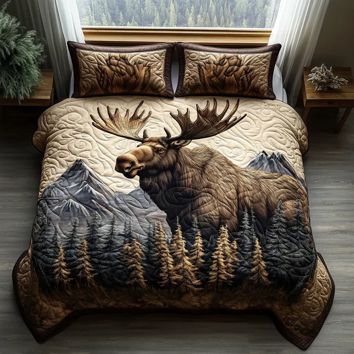 Juego de Ropa de Cama Acolchado de 3 Piezas - Animales del Bosque