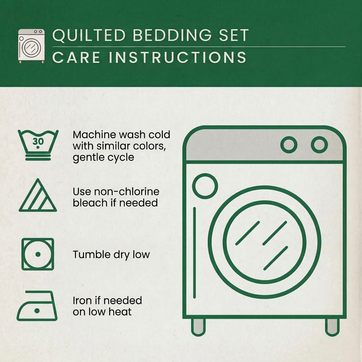 Juego de Ropa de Cama Acolchado de 3 Piezas - Santuario de Aves
